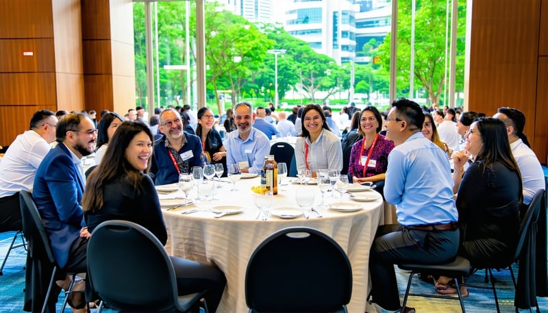 Affluent BNI Chapter members networking in Singapore